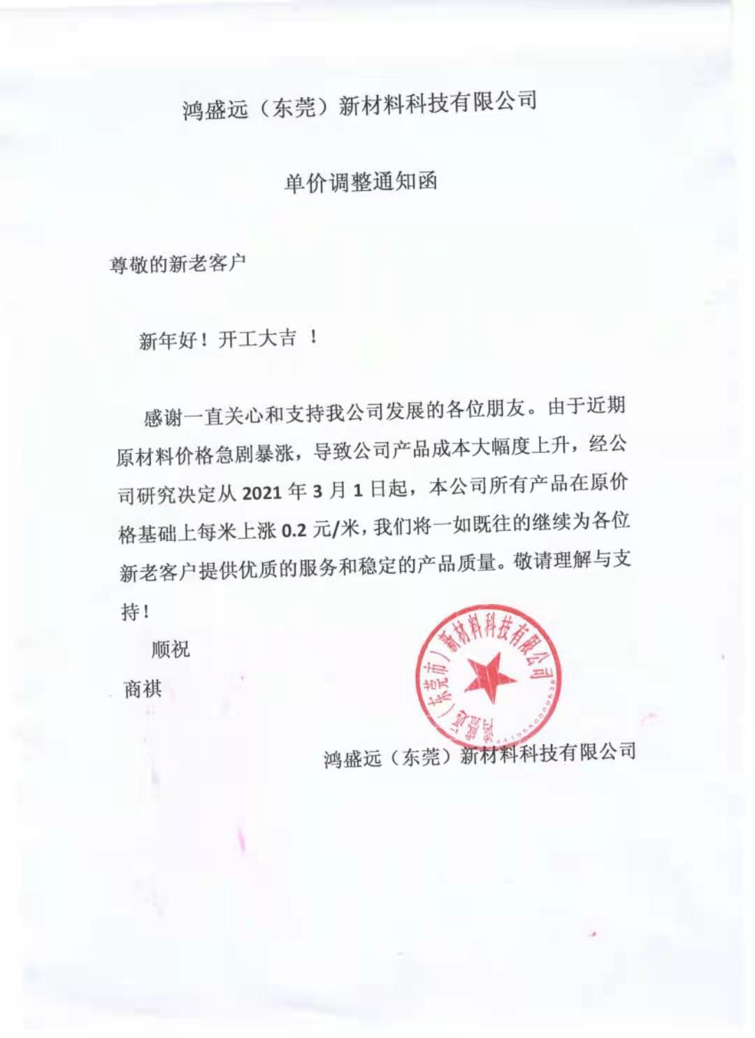 編織套管調(diào)價函